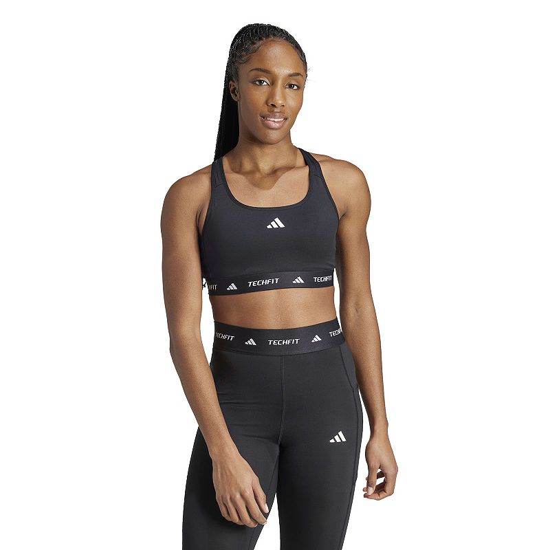 Women's adidas Techfit Training Sports Bra, Size: Medium, Black