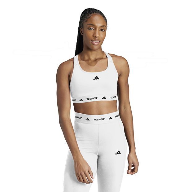 Adidas Techfit Training Sports Bra Women s Size XL White