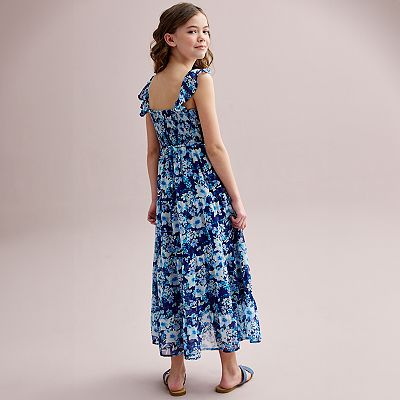 knee length dresses for ladies Girls' Sweet Springtime Ruffle Maxi Dress Size: 5/6 by Mila & Rose main image 0