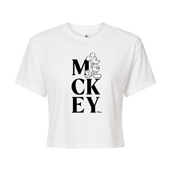 Disney's Mickey Mouse Juniors' Cropped Tee