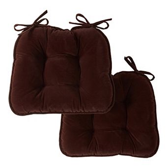 Greendale Home Fashions 2-Pack Omaha Corduroy Dining Chair Cushion Set