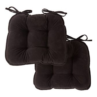 Greendale Home Fashions 2-Pack Omaha Corduroy Dining Chair Cushion Set