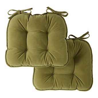 Greendale Home Fashions 2-Pack Omaha Corduroy Dining Chair Cushion Set