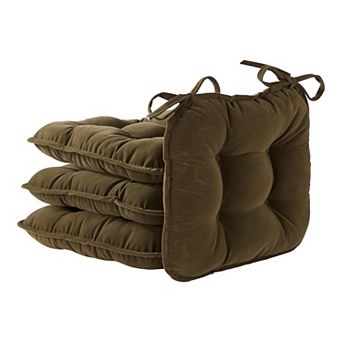 Greendale Home Fashions 2-Pack Omaha Corduroy Dining Chair Cushion Set