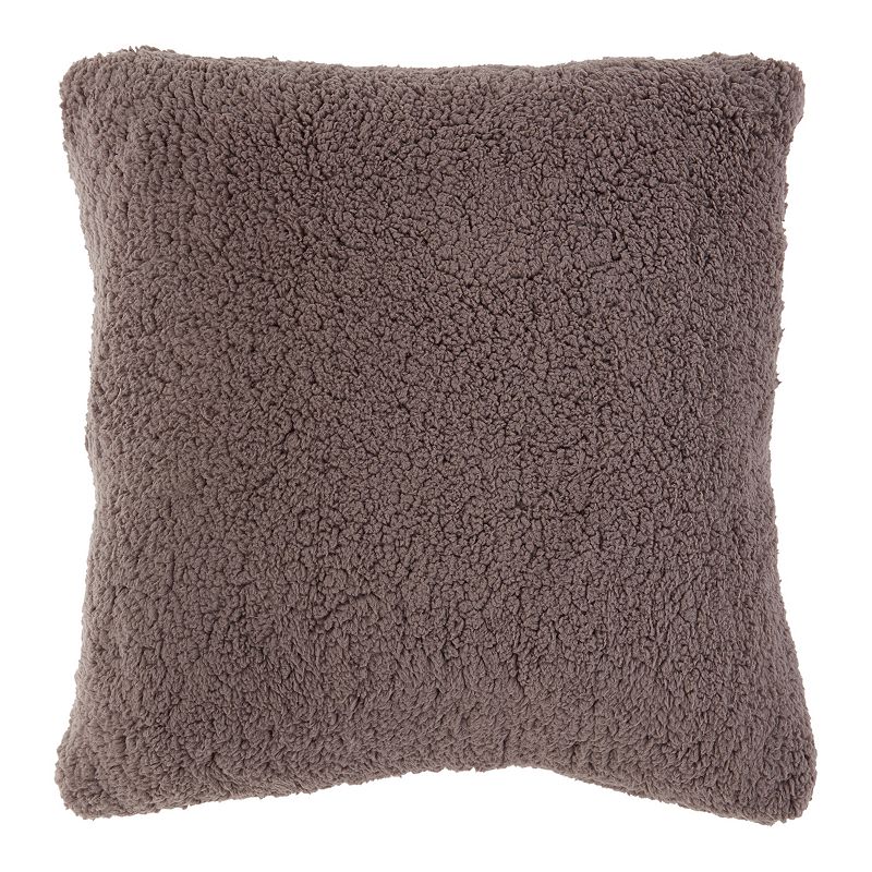 Greendale Home Fashions Sherpa Throw Pillow, Fossil