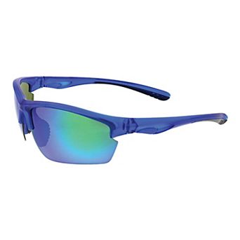 Men's Tek Gear® 70mm Sport Semi-Rimless Polarized Wrap Sunglasses