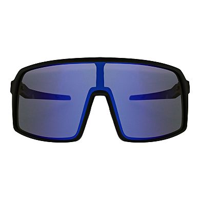 Men's Tek Gear® 70mm Large Plastic Shield Polarized Wrap Sunglasses