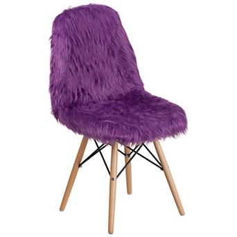 Emma and Oliver Shaggy Dog Fur Accent Chair