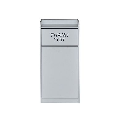 Emma and Oliver Wood Tray Top "Thank You" Restaurant Food Court Receptacle