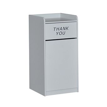 Emma and Oliver Wood Tray Top "Thank You" Restaurant Food Court Receptacle