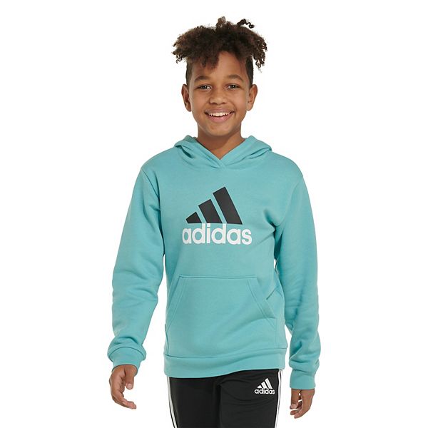 Boys 8-20 adidas Essential Hoodie in Regular & Husky - Mint Tone (SMALL)