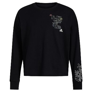 Girls 7-16 adidas Crewneck Long Sleeve T-Shirt in Regular & Plus Size