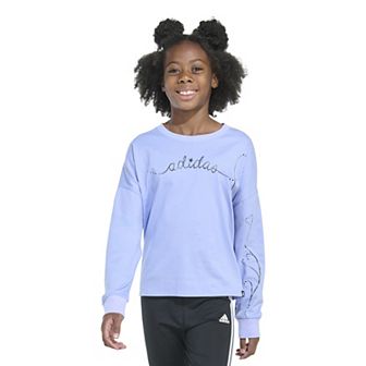 Girls 7-16 & Plus adidas Crewneck Long Sleeve T-Shirt in Regular & Plus Size