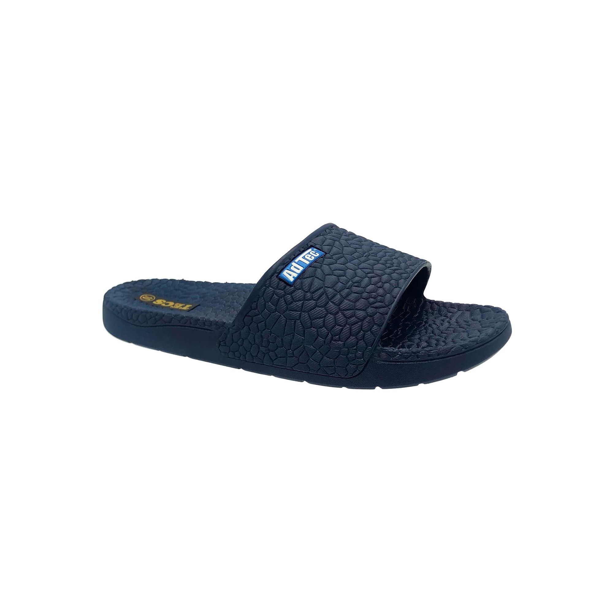 AdTec Navy Pebble Mens Sandals, Size: 8, Blue