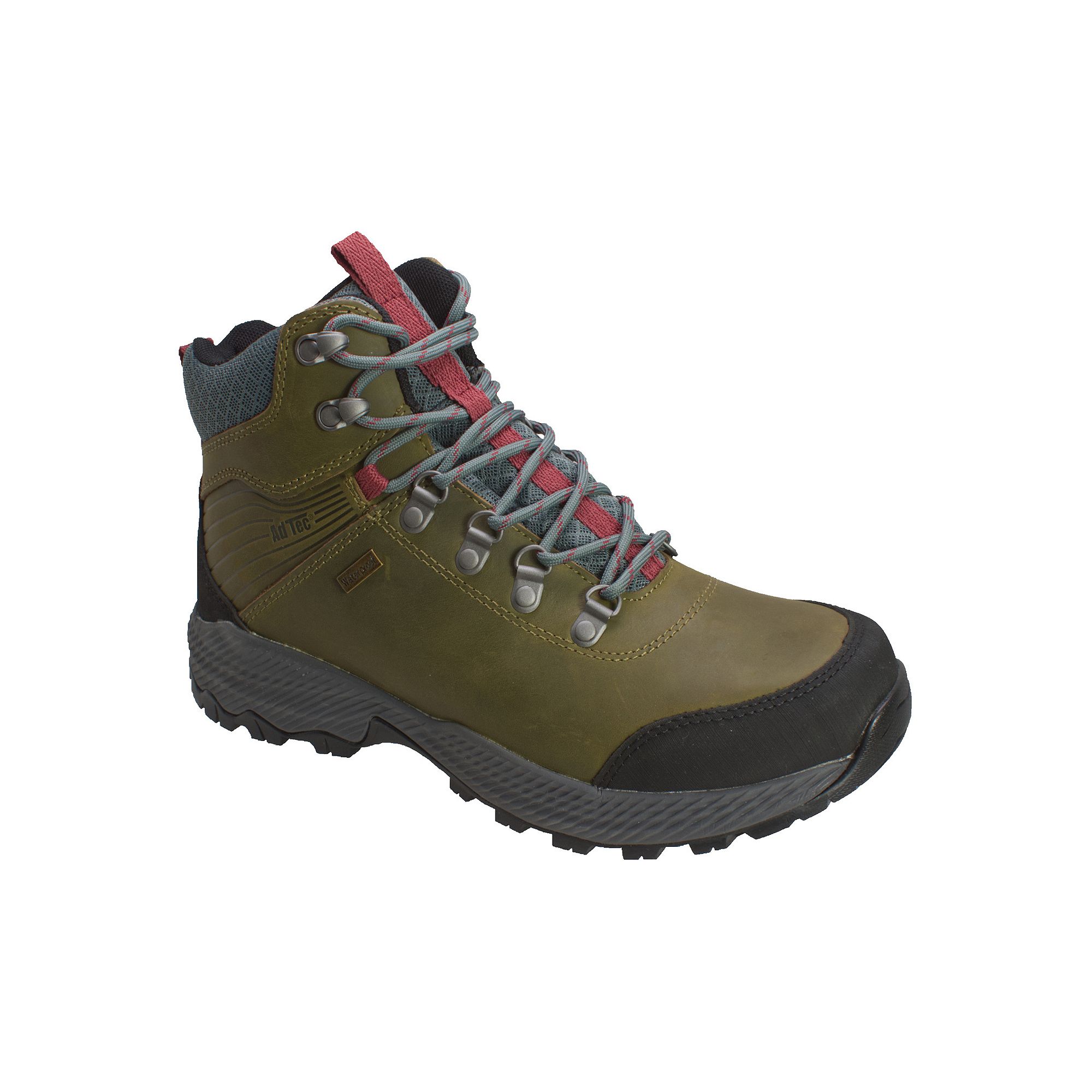 AdTec Crazy Horse Mens Leather Hiker Boots, Size: 7, Green