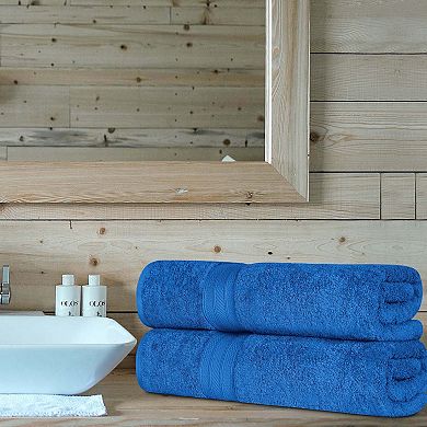 SUPERIOR 4 pc Highly-Absorbent Cotton Luxury Solid Bath Towel Set