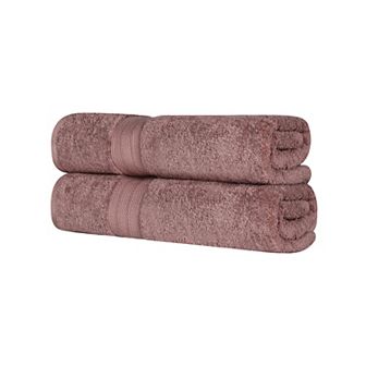 Superior 2 pc Highly-Absorbent Cotton Luxury Solid Bath Towel Set