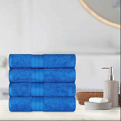 SUPERIOR 2 pc Long Staple Combed Highly-Absorbent Solid Cotton Bath Sheet Set