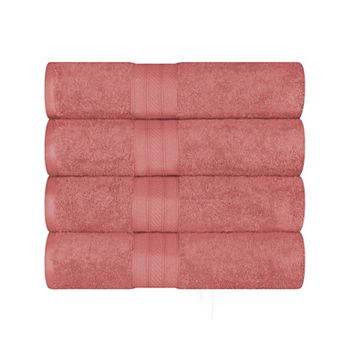 Superior 4 pc Long Staple Combed Highly-Absorbent Solid Cotton Bath Towel Set