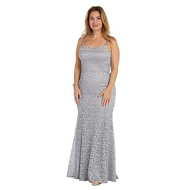 Women's R&M Richards 2-Piece Glitter Lace Dress & Jacket Set
