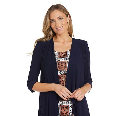 Women's R&M Richards 2-Piece Puff Print Jacket & Dress