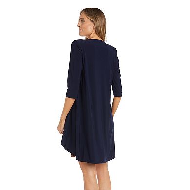 Women's R&M Richards 2-Piece Puff Print Jacket & Dress