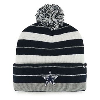 Men's '47 Navy Dallas Cowboys Powerline Cuffed Knit Hat with Pom