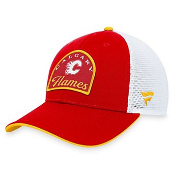 Men's Fanatics Branded Red/White Calgary Flames Fundamental Adjustable Hat