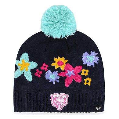 Girls Youth '47 Navy Chicago Bears Buttercup Knit Beanie with Pom