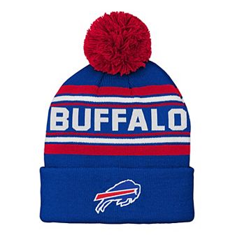 Preschool Royal Buffalo Bills Jacquard Cuffed Knit Hat with Pom