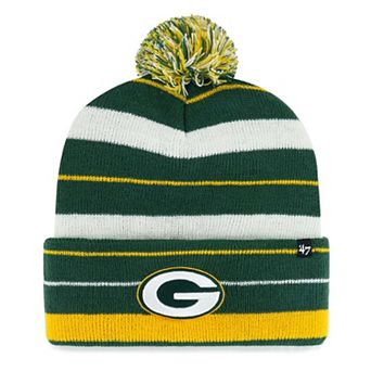 Men's '47 Green Green Bay Packers Powerline Cuffed Knit Hat with Pom