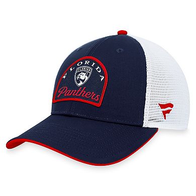 Men's Fanatics Branded Navy/White Florida Panthers Fundamental Adjustable Hat