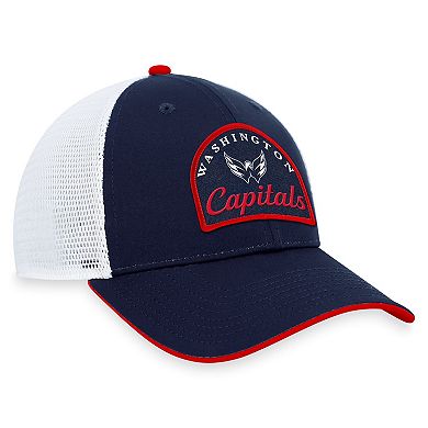 Men's Fanatics Branded Navy/White Washington Capitals Fundamental Adjustable Hat