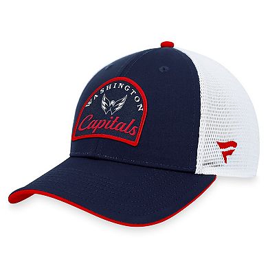 Men's Fanatics Branded Navy/White Washington Capitals Fundamental Adjustable Hat