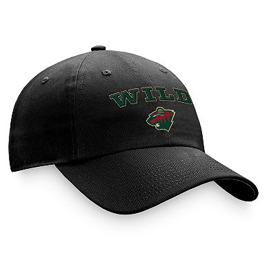 Women's Fanatics Branded Black Minnesota Wild Fundamental Two-Hit Adjustable Hat