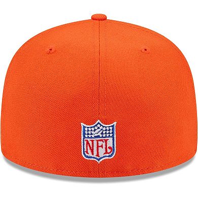 Men's New Era Orange Chicago Bears Throwback Main 59FIFTY Fitted Hat