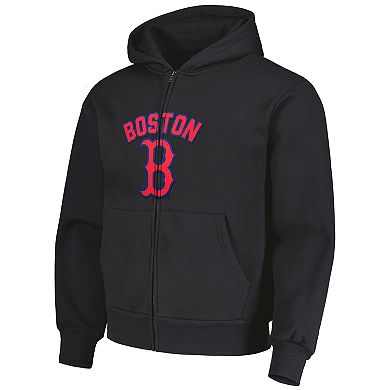 Men's PLEASURES Black Boston Red Sox Opening Day Full-Zip Hoodie