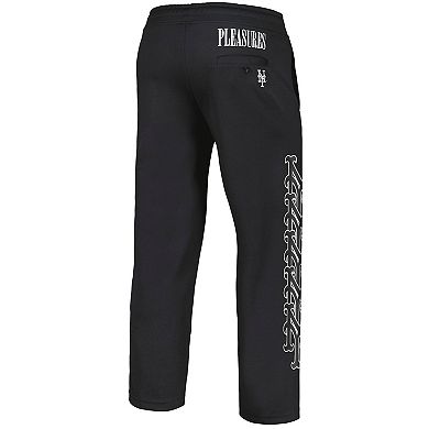 Men's PLEASURES Black New York Mets Pitcher Track Pants