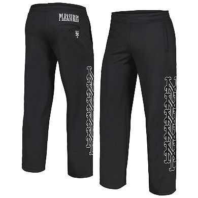Men's PLEASURES Black New York Mets Pitcher Track Pants