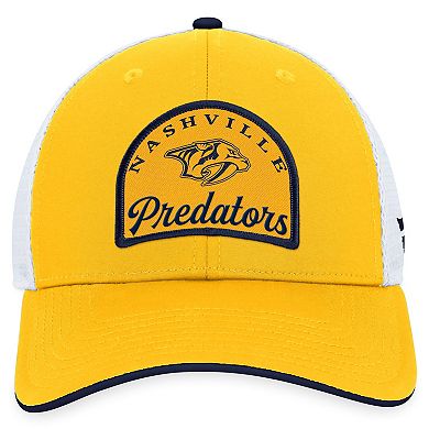 Men's Fanatics Branded Gold/White Nashville Predators Fundamental Adjustable Hat