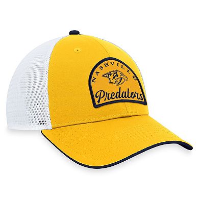 Men's Fanatics Branded Gold/White Nashville Predators Fundamental Adjustable Hat
