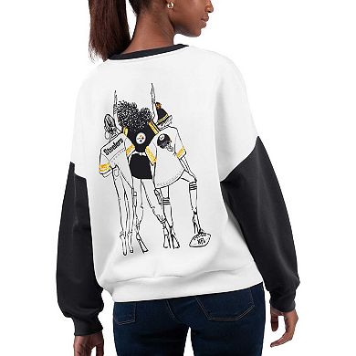 Women's G-III 4Her by Carl Banks White Pittsburgh Steelers A-Game Pullover Sweatshirt