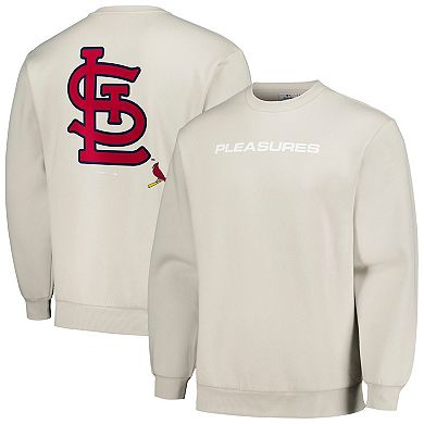 Men's PLEASURES Gray St. Louis Cardinals Ballpark Pullover Sweatshirt