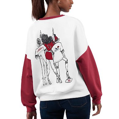 Women's G-III 4Her by Carl Banks White Arizona Cardinals A-Game Pullover Sweatshirt