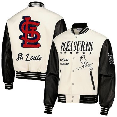 Men's White St. Louis Cardinals Full-Snap Varsity Jacket