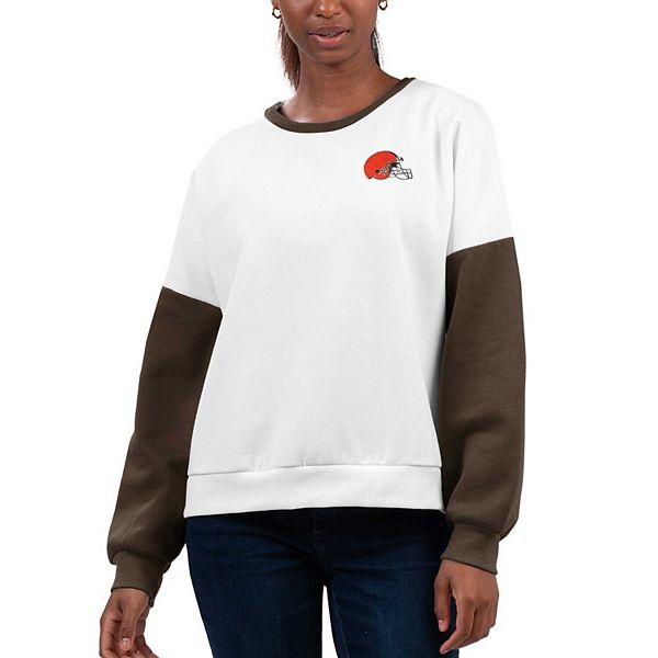Women's G-III 4Her by Carl Banks White Cleveland Browns A-Game Pullover ...
