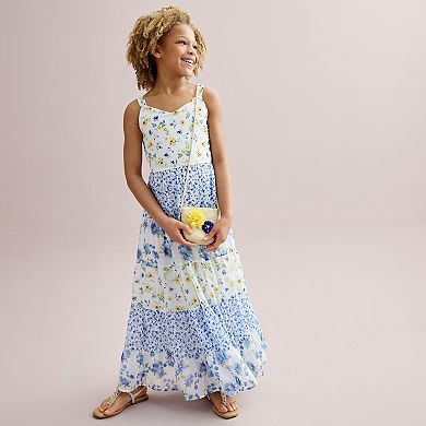 Girls 7-16 Speechless Floral Chiffon Maxi Dress with Purse