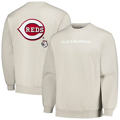Men's PLEASURES Gray Cincinnati Reds Ballpark Pullover Sweatshirt