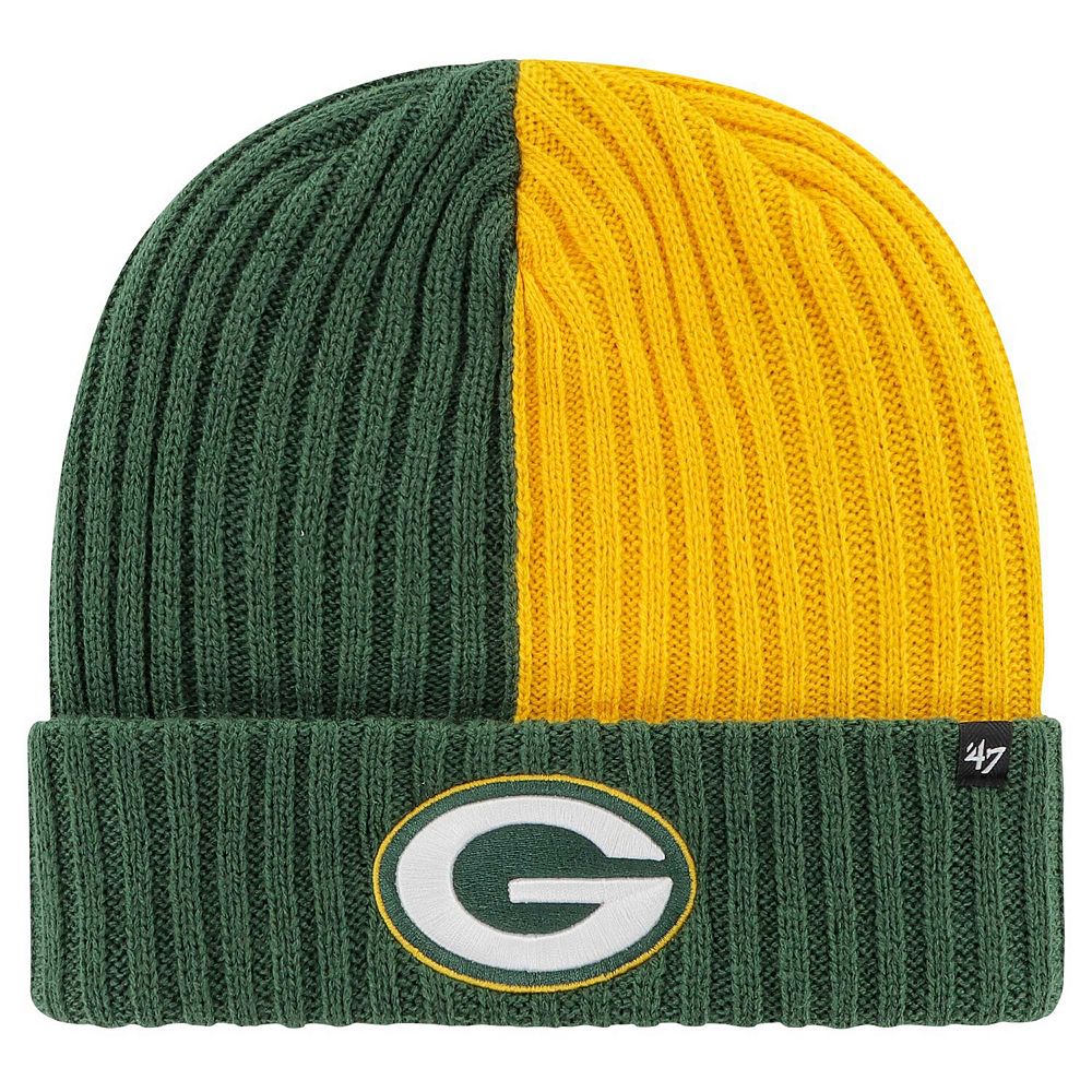 Men s 47 Green Green Bay Packers Fracture Cuffed Knit Hat
