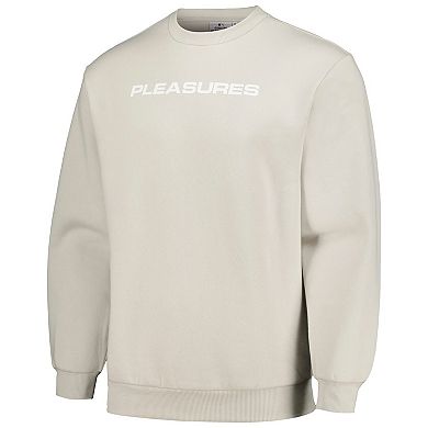Men's PLEASURES Gray Chicago Cubs Ballpark Pullover Sweatshirt